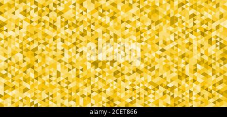 Abstract yellow triangles pattern seamless background texture. Modern geometric. Vector illustration Stock Vector