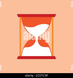 This is an illustration depicting an hourglass. This illustration is suitable for a variety of purposes, whether commercial, educational, or personal. Stock Vector