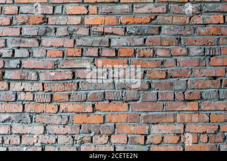 Old brick wall. Wall texture background. Big full frame background of detailed old red brick wall with copy space. Red Brick Wall. Pattern seamless gr Stock Photo