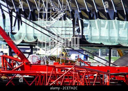 Construction site of the TGV railway station, near Saint-Exupery airport, Satolas, France Stock Photo