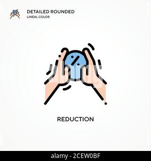 Reduction vector icon. Modern vector illustration concepts. Easy to edit and customize. Stock Vector