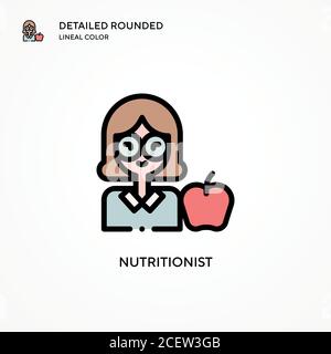 Nutritionist vector icon. Modern vector illustration concepts. Easy to edit and customize. Stock Vector
