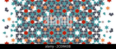 Turkish vector background tile, mosaic. Modern vector pattern Stock Vector