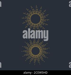 sunburst icon vector illustration design template Stock Vector