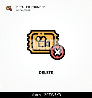 Delete vector icon. Modern vector illustration concepts. Easy to edit and customize. Stock Vector