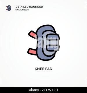Knee pad vector icon. Modern vector illustration concepts. Easy to edit and customize. Stock Vector