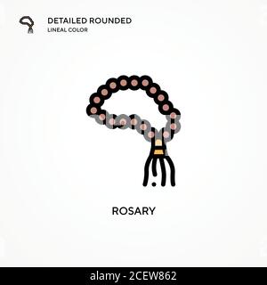 Rosary vector icon. Modern vector illustration concepts. Easy to edit and customize. Stock Vector