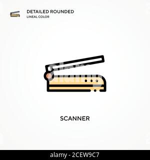 Scanner vector icon. Modern vector illustration concepts. Easy to edit and customize. Stock Vector