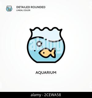 Aquarium vector icon. Modern vector illustration concepts. Easy to edit and customize. Stock Vector