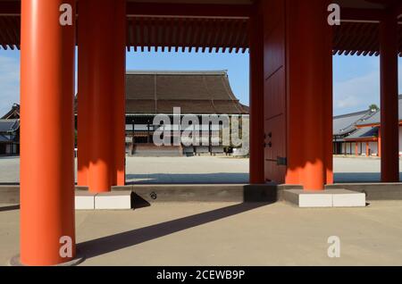 The Shishinden hall of the Emperial Palace, Kyoto. Stock Photo