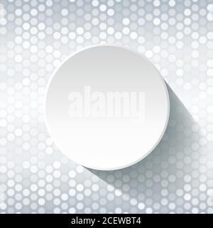 Luxury metallic silver background with small spots of light and big rund space for text. Stock Vector