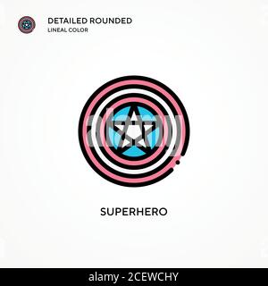 Superhero vector icon. Modern vector illustration concepts. Easy to edit and customize. Stock Vector