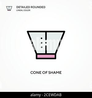 Cone of shame vector icon. Modern, simple flat vector illustration for ...
