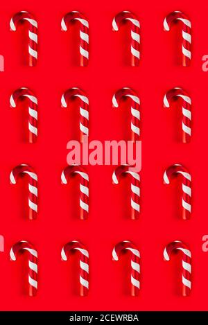 Pattern from Glass Candy Canes Stock Photo