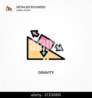 Gravity vector icon. Modern vector illustration concepts. Easy to edit and customize. Stock Vector