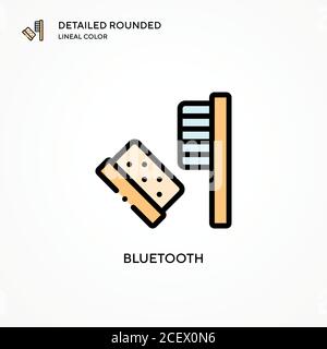 Bluetooth vector icon. Modern vector illustration concepts. Easy to edit and customize. Stock Vector