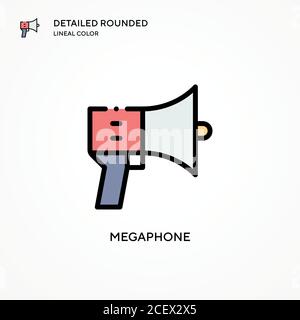Megaphone vector icon. Modern vector illustration concepts. Easy to edit and customize. Stock Vector