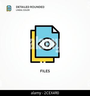 Files vector icon. Modern vector illustration concepts. Easy to edit and customize. Stock Vector