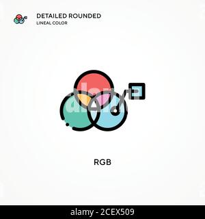 Rgb vector icon. Modern vector illustration concepts. Easy to edit and customize. Stock Vector