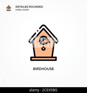 Birdhouse vector icon. Modern vector illustration concepts. Easy to edit and customize. Stock Vector