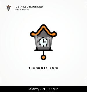 Cuckoo clock vector icon. Modern vector illustration concepts. Easy to edit and customize. Stock Vector