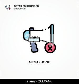 Megaphone vector icon. Modern vector illustration concepts. Easy to edit and customize. Stock Vector
