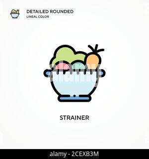 Strainer vector icon. Modern vector illustration concepts. Easy to edit and customize. Stock Vector