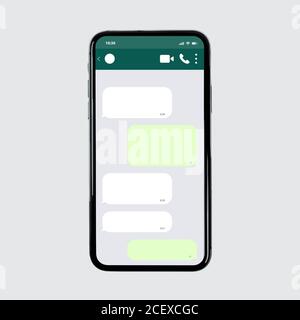 Messenger Mobile Chat Template UI Social App Stock Vector