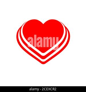 Beautiful heart logo vector design. Stock Vector