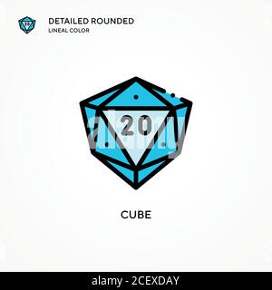 Cube vector icon. Modern vector illustration concepts. Easy to edit and customize. Stock Vector