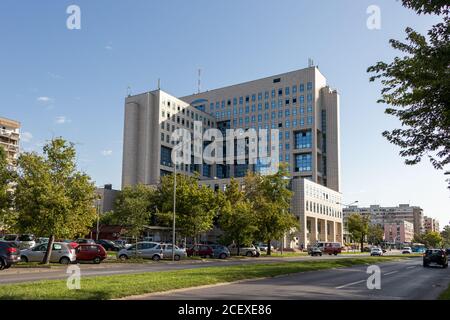 Novi Sad, Serbia - August 31, 2020: Gazprom - Nis business building company headquarters in Novi Sad Stock Photo