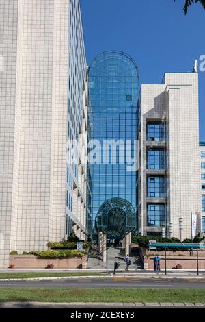 Novi Sad, Serbia - August 31, 2020: Gazprom - Nis business building company headquarters in Novi Sad Stock Photo