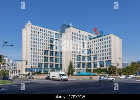 Novi Sad, Serbia - August 31, 2020: Gazprom - Nis business building company headquarters in Novi Sad Stock Photo