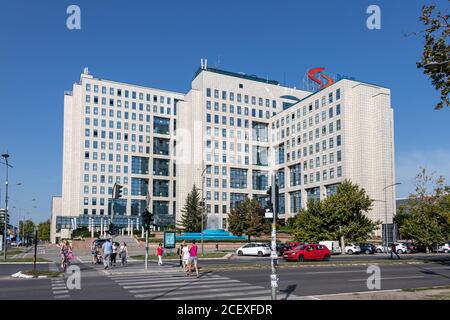 Novi Sad, Serbia - August 31, 2020: Gazprom - Nis business building company headquarters in Novi Sad Stock Photo