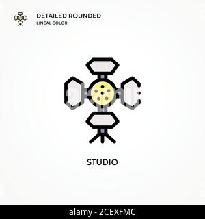 Studio vector icon. Modern vector illustration concepts. Easy to edit and customize. Stock Vector