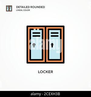 Locker vector icon. Modern vector illustration concepts. Easy to edit and customize. Stock Vector