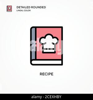 Recipe vector icon. Modern vector illustration concepts. Easy to edit and customize. Stock Vector