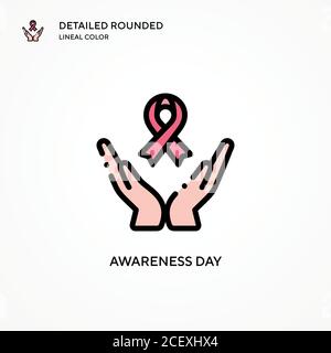 Awareness day vector icon. Modern vector illustration concepts. Easy to edit and customize. Stock Vector