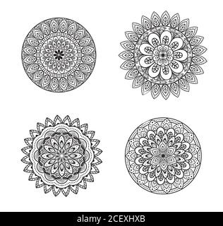 icons mandalas template Stock Vector Image & Art - Alamy