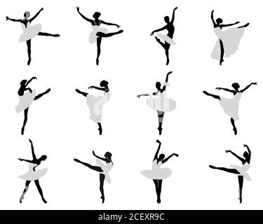 ballerina silhouette isolated Stock Photo - Alamy