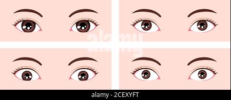 drawing different shaped eyes clipart