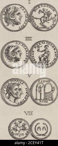 . I cesari in oro : raccolti nel Farnese museo, e pubblicati colle loro congrue interpretazioni. Tauola undecima. Stock Photo