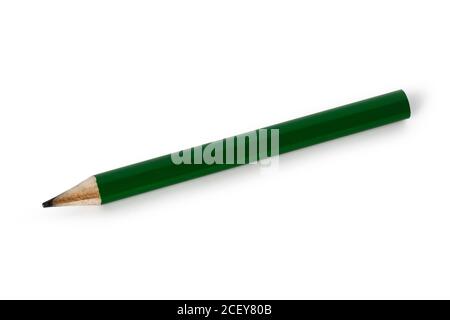 Graphite drawing pencill close up isolated on white background Stock Photo