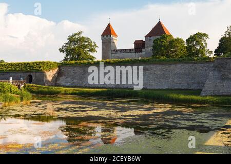 Kuressaare Castle in Saaremaa, Estonia. Sunny summer day. Stock Photo