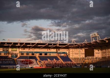 General view of the Halliwell Jones Stadium soaked in late summer sun. Stock Photo