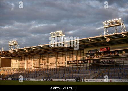 General view of the Halliwell Jones Stadium soaked in late summer sun. Stock Photo