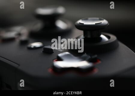 Black modern gamepad Stock Photo