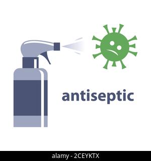 Antiseptic against coronavirus infection. Stock Vector