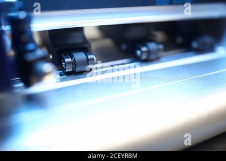 Metal apparatus for cutting paper and film Stock Photo