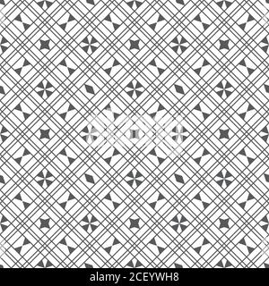 Vector seamless pattern. Modern simple geometrical texture. Abstract regularly repeating background with rhombus linear grid, rhombuses, triangles. th Stock Vector